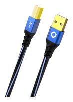 OEHLBACH 0,48 Gbit/s Stecker Rundkabel USB A auf USB B 2 m  USB Plus B (Blau) f&uuml;r 27,96 Euro
