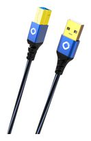 OEHLBACH 10 Gbit/s Stecker Rundkabel USB A auf USB B 0,5 m  USB Plus B3 (Blau) f&uuml;r 16,46 Euro