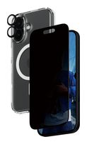 PanzerGlass Klare Bildschirmschutzfolie Thermoplastische Polyurethane (TPU), Gehärtetes Glas, Polyethylenterephthalat, Silikon für  Apple Apple - iPhone 16 Kratzresistent, Schockresistent 3-in-1 Privacy Schutz Set f&uuml;r 45,46 Euro