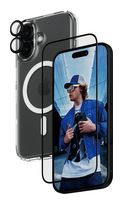 PanzerGlass Klare Bildschirmschutzfolie Thermoplastische Polyurethane (TPU), Gehärtetes Glas, Polyethylenterephthalat, Silikon für  Apple Apple - iPhone 16 Kratzresistent, Schockresistent 3-in-1 Schutz Set f&uuml;r 42,96 Euro