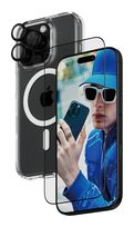PanzerGlass Klare Bildschirmschutzfolie Thermoplastische Polyurethane (TPU), Gehärtetes Glas, Polyethylenterephthalat, Silikon für  Apple Apple - iPhone 16 Pro Kratzresistent, Schockresistent 3-in-1 Schutz Set f&uuml;r 42,96 Euro