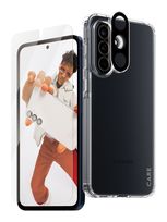 PanzerGlass Klare Bildschirmschutzfolie Gehärtetes Glas, Polyethylenterephthalat, Silikon für  Samsung Samsung - Galaxy A56 5G Kratzresistent, Schockresistent 38380 Flagship 3-in-1 Set f&uuml;r 40,46 Euro