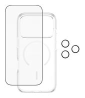 PanzerGlass Klare Bildschirmschutzfolie Gehärtetes Glas, Polyethylenterephthalat, Silikon für  Apple Apple - iPhone 17 Pro Kratzresistent, Schockresistent 74977 3-in-1 Explorer Set Cover f&uuml;r 40,46 Euro