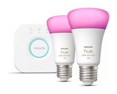 Philips LED Set für intelligente Beleuchtung Multi AC Hue White & Color Ambiance Starter-Set: E27 A60 Doppelpack f&uuml;r 129,96 Euro