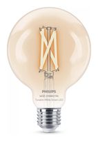 Philips LED Intelligentes Leuchtmittel 142 mm Weiß Smart LED Kugellampe klar 7 W (entspr. 60 W) G95 E27 f&uuml;r 15,99 Euro