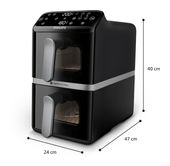 Philips Doppel Heißluftfritteuse 10 l 2750 W  Series 4000 NA461/00 (Schwarz, Silber) f&uuml;r 178,96 Euro