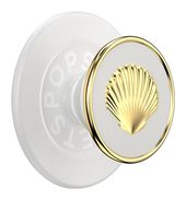 PopSockets Fingerring für Apple iPhone 12+  PopGrip MagSafe Venus White Enamel (Gold, Weiß) f&uuml;r 34,96 Euro