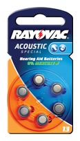 Rayovac Hearing aid 13, 6-pack f&uuml;r 5,99 Euro