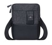 Rivacase Messengerhülle aus Kunststoff für Jede Marke bis 20,3 cm (8") Staubresistent, Kratzresistent (Schwarz) 8810 Crossbody Tasche f&uuml;r 29,96 Euro