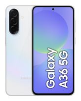 Samsung 128 GB 5G Smartphone 17 cm (6.7 Zoll) Android 50 MP Dreifach Kamera Dual Sim WiFi 6 (Awesome White) Galaxy A36 f&uuml;r 286,96 Euro