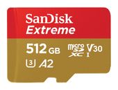 Sandisk MicroSDHC Speicherkarte 512 GB Class 3 (U3) Klasse 10 Extreme A2 f&uuml;r 116,96 Euro