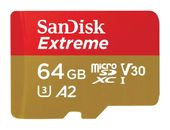 Sandisk MicroSDXC Speicherkarte 64 GB Class 3 (U3) Klasse 10 Extreme A2 f&uuml;r 21,46 Euro