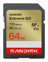 Sandisk SDXC Speicherkarte 64 GB Class 3 (U3) Extreme Go f&uuml;r 41,46 Euro