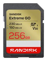 Sandisk SDXC Speicherkarte 256 GB Class 3 (U3) Extreme Go f&uuml;r 112,96 Euro