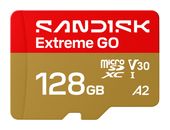 Sandisk MicroSDXC Speicherkarte 128 GB Class 3 (U3) Extreme Go f&uuml;r 45,96 Euro