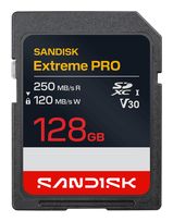 Sandisk SDXC Speicherkarte 128 GB Class 3 (U3) Extreme Pro f&uuml;r 64,96 Euro