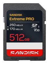 Sandisk SDXC Speicherkarte 512 GB Extreme Pro f&uuml;r 213,96 Euro