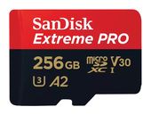 Sandisk MicroSDXC Speicherkarte 256 GB Class 3 (U3) Klasse 10 Extreme Pro A2 f&uuml;r 70,49 Euro