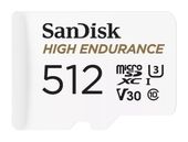 Sandisk MicroSDXC Speicherkarte 512 GB Klasse 10 High Endurance f&uuml;r 129,99 Euro