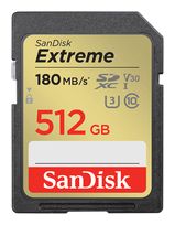 Sandisk SDXC Speicherkarte 512 GB Class 3 (U3) Klasse 10 SanDisk Extreme f&uuml;r 139,99 Euro
