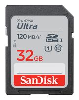 Sandisk SDHC Speicherkarte 32 GB Class 1 (U1) Klasse 10 Ultra f&uuml;r 17,46 Euro