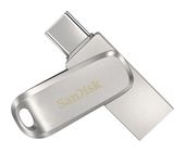 Sandisk USB Type-A / USB Type-C Stick 32 GB  Ultra Dual Drive Luxe (Edelstahl) f&uuml;r 19,99 Euro
