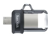 Sandisk USB Type-A / Micro-USB Stick 128 GB (Schwarz, Transparent) Ultra Dual m3.0 f&uuml;r 24,46 Euro