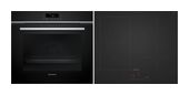 Siemens Backofen-Set groß AutoClean Ecoclean mit autarkem 60 cm Induktions Kochfeld EQ51I6BMAT (HB237GBB3 + EH61ABFB5E) f&uuml;r 2.613,00 Euro