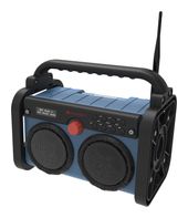 Soundmaster Bluetooth DAB+, FM Radio Tragbar Staubresistent, Spritzwassergeschützt IP44  DAB85BL (Schwarz, Blau) f&uuml;r 92,96 Euro
