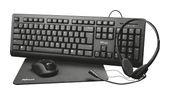 Trust Büro Tastatur USB  Primo 4 in 1 Home Office Set (Schwarz) f&uuml;r 29,99 Euro