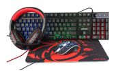 Ultron LED Gaming Tastatur  Hawk Gaming Set 4in1 (Schwarz, Rot, Weiß) f&uuml;r 29,99 Euro