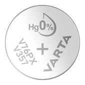 Varta Batterien V76PX/SR44 Knopfzelle, 1 Stück, Silver Coin, 1,55V, kindersichere Verpackung, für elektronische Kleingeräte - Uhren, Autoschlüssel, Fernbedienungen, Waagen, Made in Germany f&uuml;r 3,49 Euro