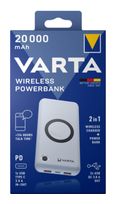 Varta 20000 mAh Powerbank USB Typ-C Kabelloses Laden  Wireless (Weiß) f&uuml;r 44,99 Euro