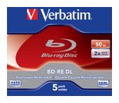Verbatim BD-RE DL 50GB 2 x 5 Pack Jewel Case f&uuml;r 33,99 Euro