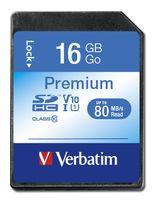 Verbatim SDHC Speicherkarte 16 GB Klasse 10 Premium f&uuml;r 8,99 Euro