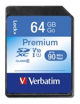 Verbatim SDXC Speicherkarte 64 GB Klasse 10 Premium f&uuml;r 13,99 Euro