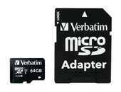 Verbatim MicroSDXC Speicherkarte 64 GB Class 1 (U1) Klasse 10 Premium f&uuml;r 12,99 Euro