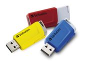 Verbatim USB Typ-A Stick 16 GB  Store 'n' Click (Blau, Rot, Gelb) f&uuml;r 29,99 Euro