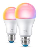 WiZ LED Intelligentes Leuchtmittel 122 mm Multi AC Smart LED E27 A60 Doppelpack f&uuml;r 18,99 Euro