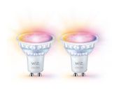WiZ LED Intelligentes Leuchtmittel 55 mm Multi Tunable White & Color Glas Spot GU10 PAR16 Doppelpack f&uuml;r 24,46 Euro