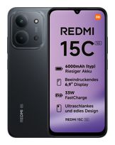 Xiaomi 128 GB 5G Smartphone 17,5 cm (6.9 Zoll) 2,4 GHz 50 MP Dual Kamera WiFi 5 (Midnight Black) Redmi 15C f&uuml;r 126,96 Euro