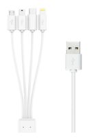 XLayer Stecker USB A auf USB C/Micro-USB B/Mini-USB B/Lightning 1,5 m  214252 (Weiß) f&uuml;r 8,96 Euro