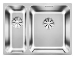 BLANCO SOLIS 340/180-U, Edelstahl Bürstfinish, ohne Ablauffernbedienung, ohne Zubehör, Becken rechts, 600 mm Untermaß f&uuml;r 492,00 Euro