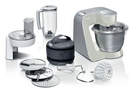 Bosch 1000 W Küchenmaschine 3,9 l (Grau, Edelstahl, Weiß) MUM58L20 f&uuml;r 227,96 Euro
