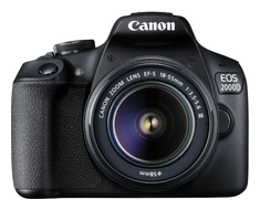 Canon EOS 2000D 24 MP  SLR-Kamera-Set (Schwarz) für 464,00 Euro