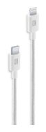Cellular Line Stecker Lightning auf USB C bis 30 W 1,5 m  Braided Data Cable (Weiß) f&uuml;r 17,96 Euro