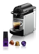 DeLonghi EN124.S Pixie Nespresso Kapselmaschine 19 bar 0,7 l (Schwarz, Silber) für 99,46 Euro