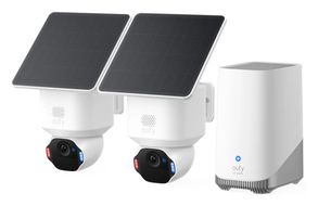Eufy 3840 x 2160 Pixel IP-Sicherheitskamera IP65 Innen & Außen Nachtsicht  SoloCam E42 + HomeBase S380 (Weiß) f&uuml;r 417,00 Euro