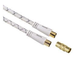 Hama 00122447 Antennen-Kabel Koax-Steck. /Kuppl. Metall vergoldet 3,0 m 120 dB für 32,46 Euro