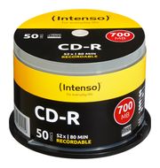 Intenso CD-R 700MB CD-Rohlinge 50er-Spindel 80min 52x Schreibgeschwindigkeit für 17,46 Euro